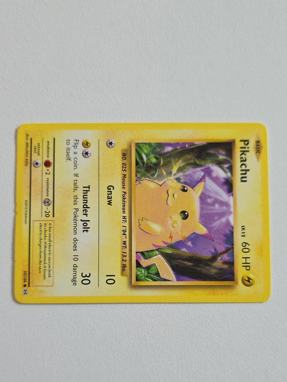 Pokemon Pikachu Trading Card - Thunder Jolt